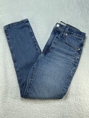 Madewell Jeans Womens Size 27x27 Blue Straight Perfect Vintage USA High Rise